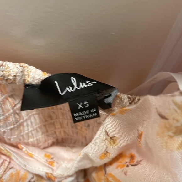 NWT Lulus Blush Pink Floral Off-the-Shoulder Romper - XS - Picture 5 of 7